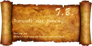 Turcsányi Bence névjegykártya