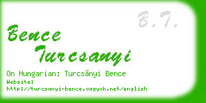 bence turcsanyi business card